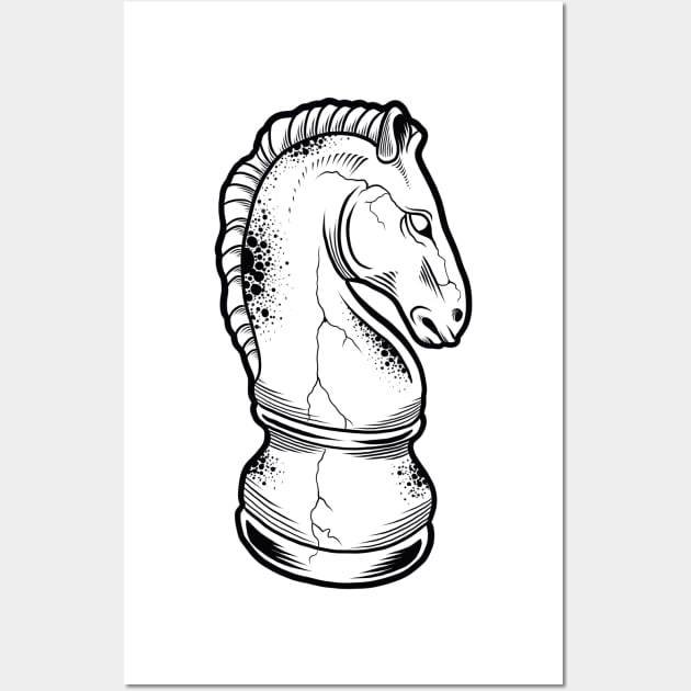 chess horse Wall Art by Adorline
